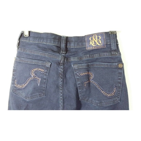 Rock Republic Kasandra Dark Wash Blue Jeans Size 6 - Picture 3 of 11